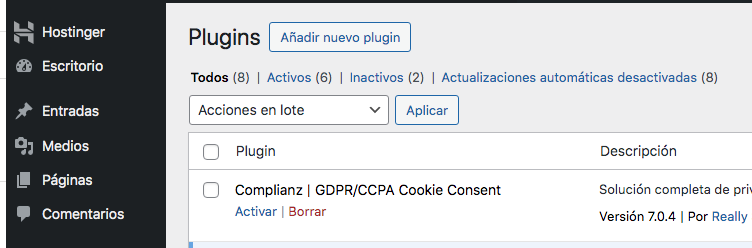Foto añadir nuevo plugins